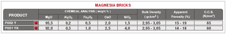 EAF Fired Magnesia Bricks